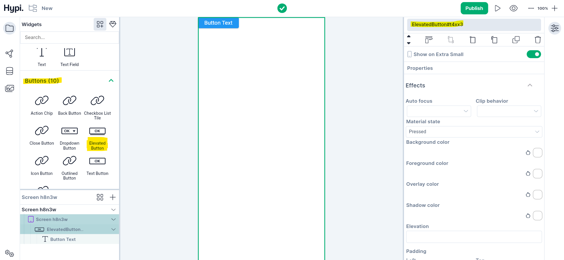 Widget Elevated Button