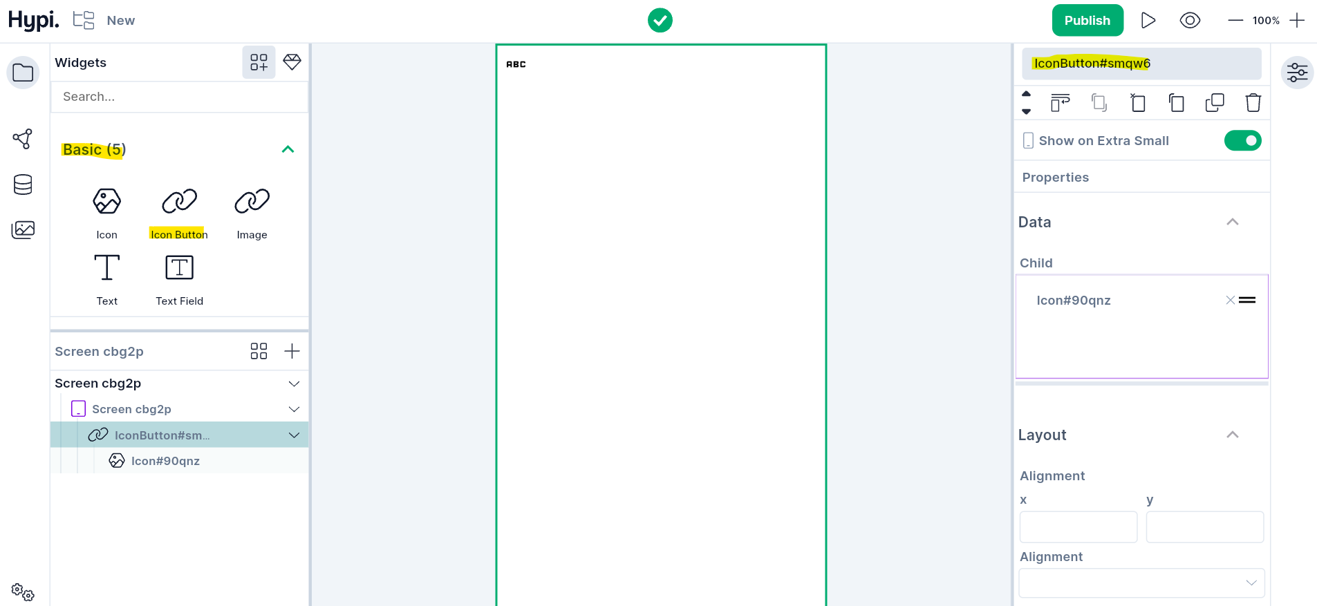 Widget Icon Button