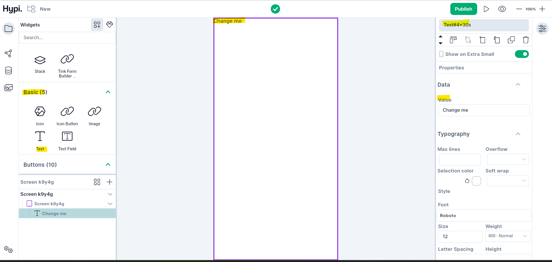 Text-Widget